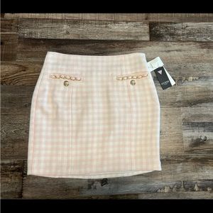 NWT NEW GUESS $145 Pink Plaid Mini Skirt M Medium